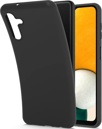 Flexibele achterkant Silicone hoesje zwart Geschikt voor: Samsung Galaxy A13 5G / Samsung Galaxy A04s