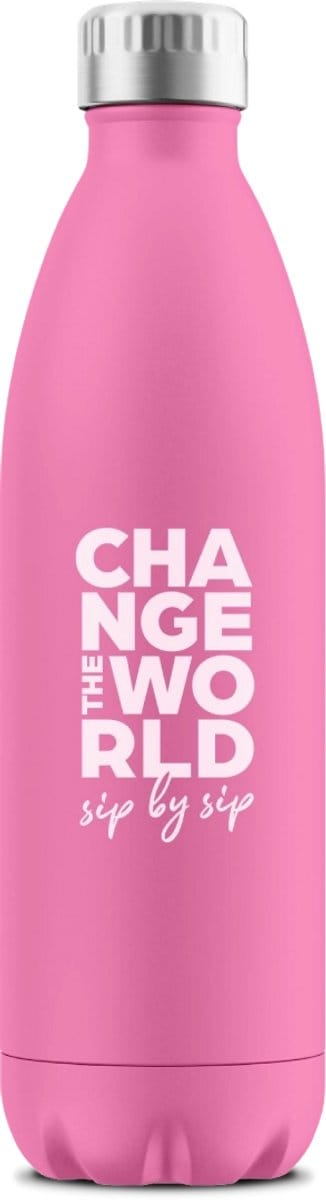 BWT Climate Bottle - Pink editie | Waterfles | Dubbelwandig roestvrij staal – houdt dranken tot 6 uur warm of koud | Lekvrije roestvrijstalen schroefdop | Onbreekbaar en smaakneutraal | BPA-vrij