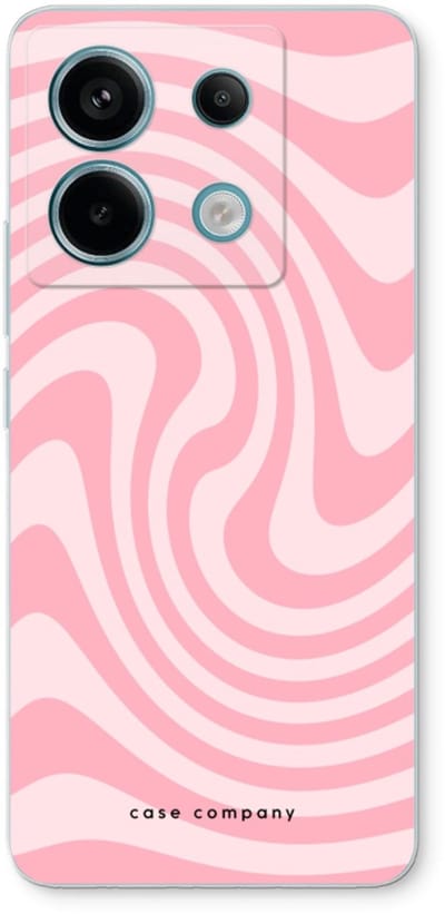 Case Company® - Hoesje geschikt voor Xiaomi Poco X6 hoesje - Swirl Roos - Soft Cover Telefoonhoesje - Bescherming aan alle Kanten en Schermrand
