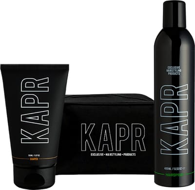 The Exclusive Hairstyle Deal KAPR Shaper 150 ml en haarspray 400 ml incl gratis toilettas