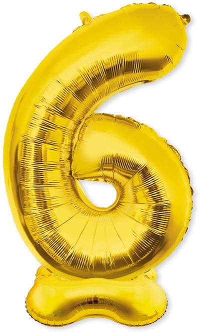 LUQ – XXL Folieballon 6 Jaar – 1,5 meter – Luxe Verjaardag Decoratie – Glam Birthday Feest Versiering – Zelfstaand Model