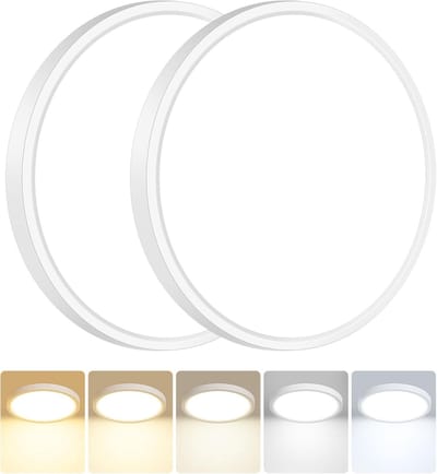 Moderne LED Deckenlamp 15W, Waterdichte Plafondlamp voor Badkamer en Woonkamer, 5 Kleuren en 3000-6500K