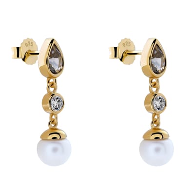 Orphelia 'Lylou' Dames 925 Sterling Zilveren Oorbellen - Goud ZO-7498/G