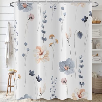 Dailygoods- Douchegordijn Waterdicht - Douchegordijn 180x200 - Wasbaar - Polyester - Moderne Minimalistische Stijl - Inclusief Haken - Badkamer Gordijn