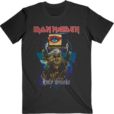 Iron Maiden - Holy Smoke Space Triangle Heren T-shirt - S - Zwart