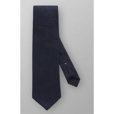 Eton Das Uni Structured Grenadine Tie Donker Blauw / male
