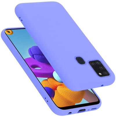 Cadorabo Hoesje geschikt voor Samsung Galaxy A21s in LIQUID LICHT PAARS - Beschermhoes gemaakt van flexibel TPU silicone Case Cover