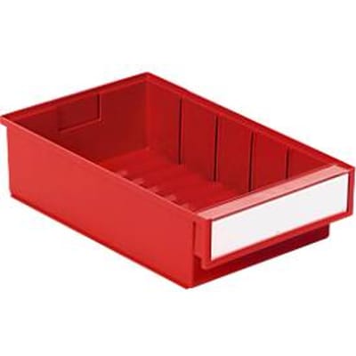 TRESTON magazijnlade 3020, B 186 x D 300 x H 82 mm, 3 l, rood