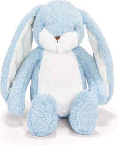 Bunnies By The Bay Floppy Nibble Konijn - Knuffeldier - Knuffel voor kinderen - Geborduurde details - 34 cm - Blauw