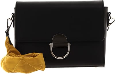 SEIDENFELT MANUFAKTUR Schoudertas Vemp Crossbody Bag Black Zwart