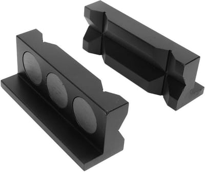 Set van 2 aluminium bekkenkussens voor bankschroef met magnetische en multifunctionele eigenschappen voor extra grip en bescherming tijdens het klemmen