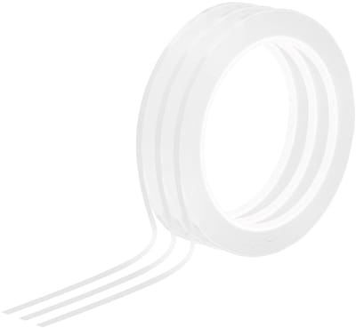 Witte Whiteboard Tape 2 mm x 66 m - Set van 3 voor DIY Kunst en Grafische Diagrammen, Ideaal voor School en Kantoor