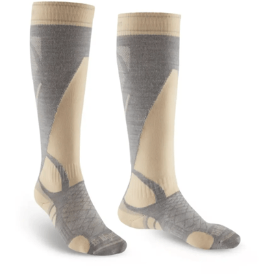 Bridgedale Lightweight Merino Endurance Over Calf Skisokken Dames (Maat - S, Kleur - Gray / Nature)