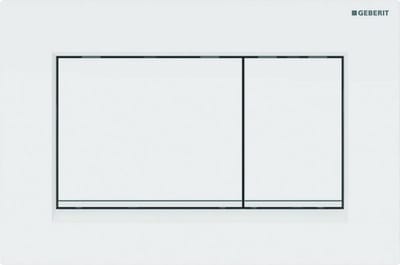 Geberit Bedieningsplaat Sigma30, 2-Toets: Wit, glazendwit