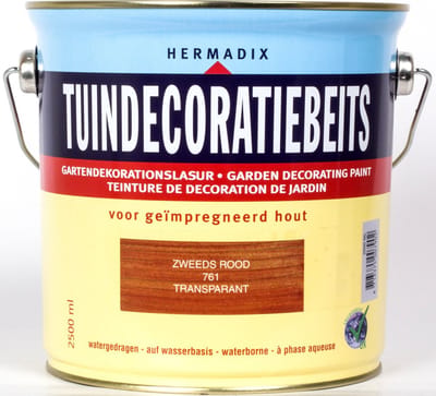 Hermadix Tuindecoratiebeits 761 Zweeds Rood - 2.5 l