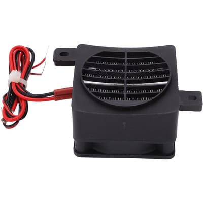 PTC Ventilatorverwarming DC12V 50W Constante Temperatuur Verwarming Geïsoleerde Mini Keramische Luchtverwarmer voor Kleine Ruimte black
