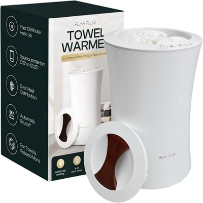 Handdoek Warmer - Badkamer Verwarmer - Thuis Spa Gevoel - Snel Gelijkmatig Warm - 55x35x35 cm - Wit