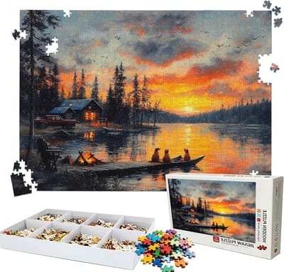Houten Puzzel - Legpuzzel Volwassenen - Ontspanning Thuis - Perfecte Vertanding - 87x57cm - Zonsondergang