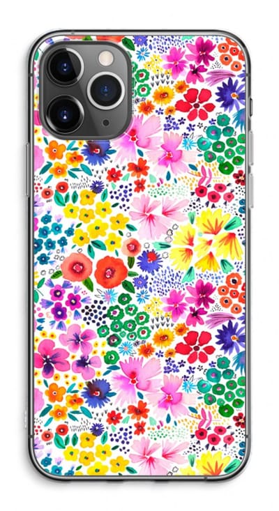 Case Company® - Hoesje geschikt voor iPhone 11 Pro Max hoesje - Little Flowers - Soft Cover Telefoonhoesje - Bescherming aan alle Kanten en Schermrand