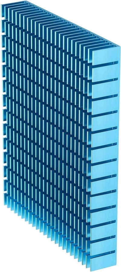 Aluminium Koellichaam - Koelplaat Radiator - Elektronica Koelen - Maximaliseert Warmteoverdracht - 150x120x20mm - Blauw