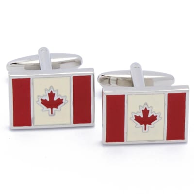 Manchetknopen - Canadese Vlag Canada Rood Wit