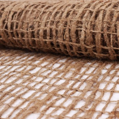5m x 1,20m oevermat, randmat voor vijverfolie, jute stof 500g, 1,2m breed.