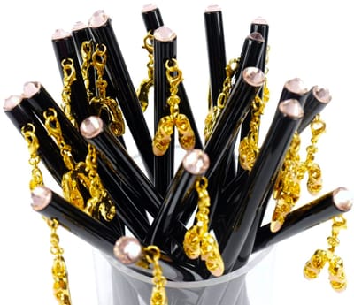 Music Gifts - Balpen met vergulde balletschoenen - kristal