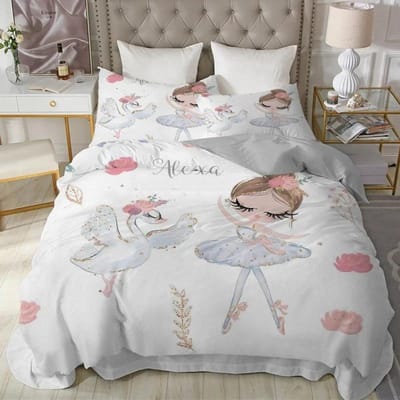 Mooie Prinses Kinder Beddengoed Set 150x200 Kasteel Dekbedovertrek Kussensloop Bedsprei Voor Meisjes Twin Eenpersoons Maat Dekbedovertrek 240x220 180X210cm-3pcs