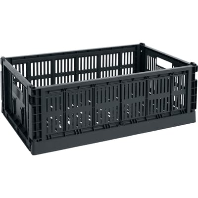 HAY Colour Crate Vouwkrat L recycled - HAYCrateCharcoal