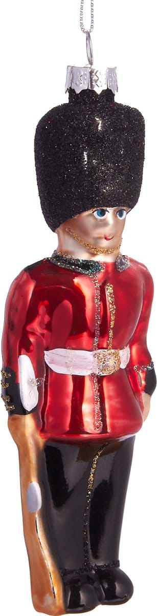 BRUBAKER Soldaat engeland Grenadier Guards - Handbeschilderde Kerstballen van Glas - Handgeblazen Kerstboomversieringen Figuren Grappige Decoratie Hangers Boombal - 14 cm