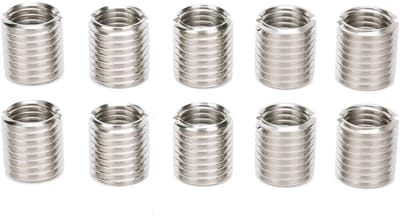 Dailygoods- Draadinzet 10 Stuks - Zelftappende Moer - Conversieschroefmoer - Binnendraad M16 x 2 - Buitendraad M20 x 2,5 - Roestvrij Staal - Schroefmoer