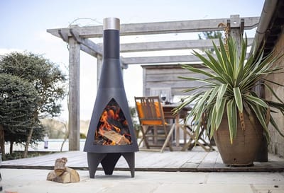 Terrasoven voor buiten - Houten haard - Vuurkorf voor tuin - Stijlvolle vuurschaal van staal 125 cm