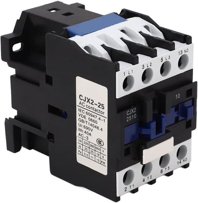 Allecto - AC Schakelaar - 380V 25A - Hoge gevoeligheid - Zilver - Motor Schakelaar - Ideaal voor elektrische toepassingen - Normaal Open