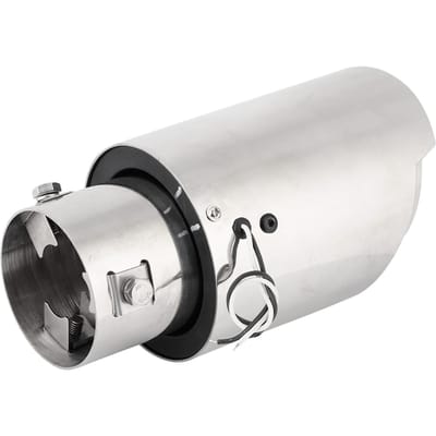 Roestvrij Staal Auto Uitlaatpijp Tip 63mm 2.5in Inlaat 89mm 3.5in Uitlaat met Blauw Licht Universeel Accessoire white