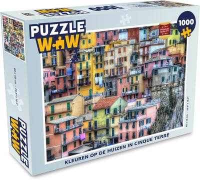 Puzzel Kleuren op de huizen in Cinque Terre - Legpuzzel - Puzzel 1000 stukjes volwassenen