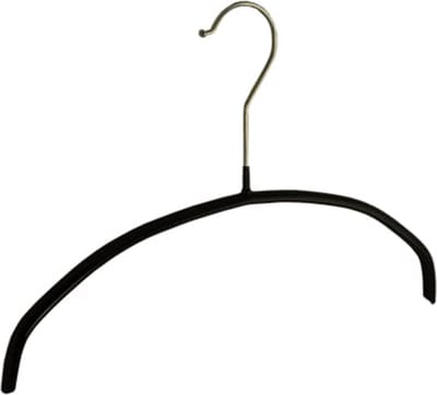 De Kledinghanger Gigant - Kledinghanger - Baby - 8317 - 50 Stuks - Blousehanger - Shirthanger - metaal - Zwart - Anti-slip Coating - 30 cm - Kleerhanger - Babybügel (8317_00/50)