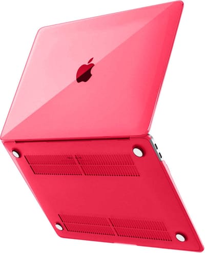 Avizar Hoes Geschikt voor MacBook Air 13 2018 Integrale stijve beschermer, Rood