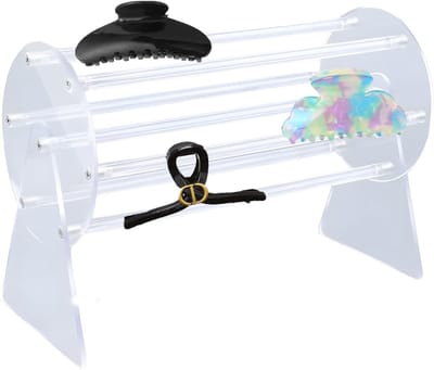 360° Draaibare Acryl Organizer voor Haarclips en Haaraccessoires - Ideaal voor Haarspeldjes, Elastieken en Kammen