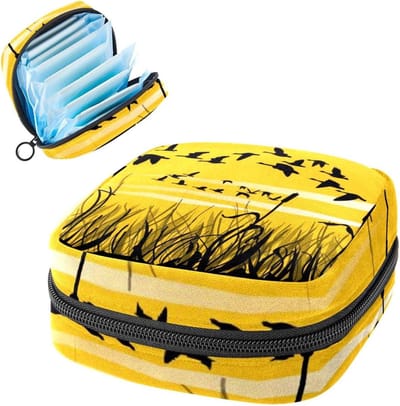 Opbergtas Maandverband - Hygiëne Portemonnee - Privacy Beschermen - Ingebouwd Vakje - 12x17x17 cm - Veelkleurig