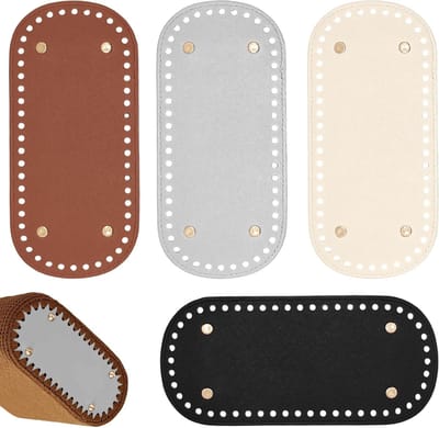 Set van 4 Haaknaalden Tassen 21.8 x 10 cm Handgemaakte Tas Pads voor Breien en DIY Projecten met Gaten