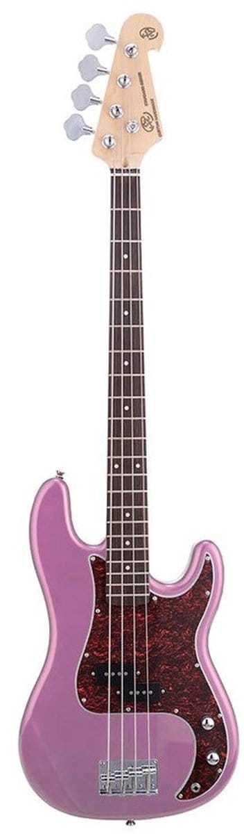 Elektrische basgitaar - SX BD2/MPP - Standard Series - P-Style - 4-snarig - Metallic Paars - Inclusief tas