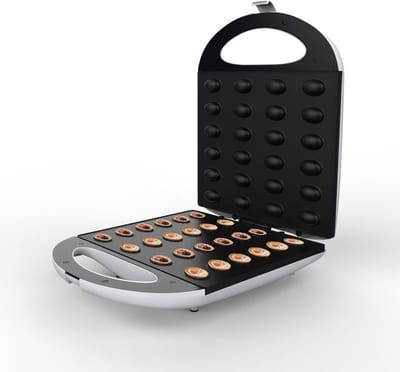 Brock Elektrische Notenkoekjes Maker 1400W – Oreshki / Oreshnitsa Walnoot Koekjesmachine – Voor 24 Halve Schelpen – Antiaanbak & Cool Touch