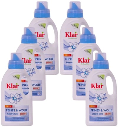 Parfumvrij Fijnwasmiddel Wol & Delicate Stof 6x500ml Hypoallergeen