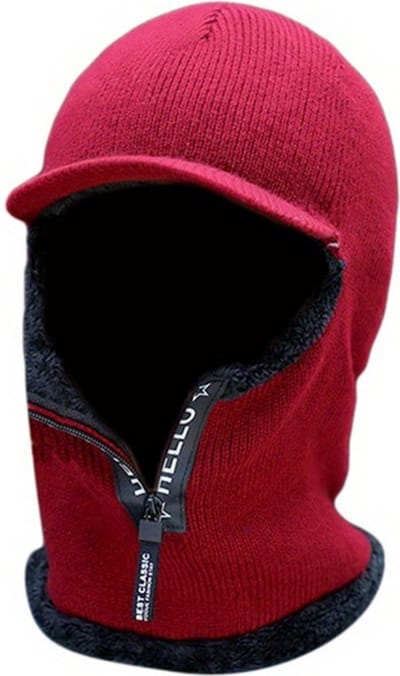 Livano Wintermuts - Heren - Dames - Volwassenen - Muts - Ski Mask - Bivakmuts - Balaclava - Ski Masker - Full Face Mask - Winter - Bordeaux