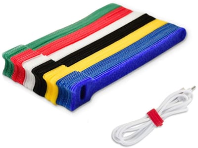 Dailygoods - Herbruikbare Kabelbinders - 50 Stuks Verstelbare Haak en Loope Kabelstraps - Ideaal voor Kabelbeheer - Flexibel en sterk - Perfect voor t...