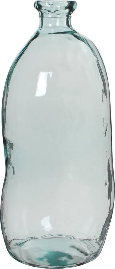 Mica Decorations Organic Glazen Fles - H73 x Ø34 cm - Transparant