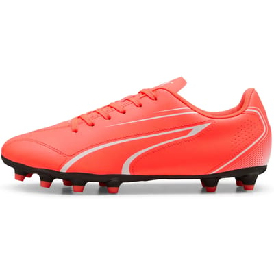 Puma voetbalschoenen Vitoria FG/AG rood zwart - synthetisch leer.