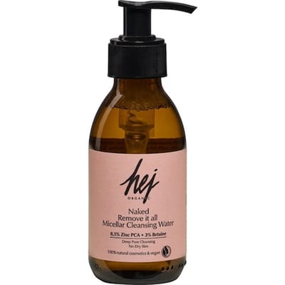 Hej Organic Tonics & gezichtswater Naked Micellair Reinigingswater Alles verwijderen water Dames 150 ml
