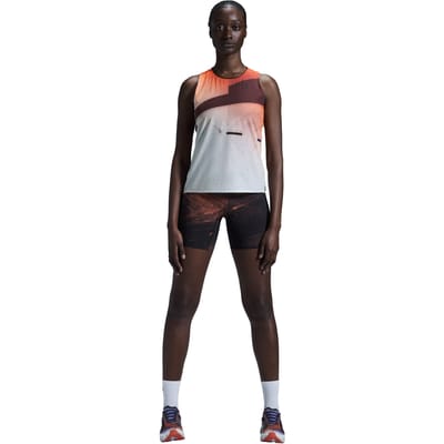 On Race Singlet Flame | White Size: XL | Tanks &amp; Camis Outlet | Dames | Oranje
