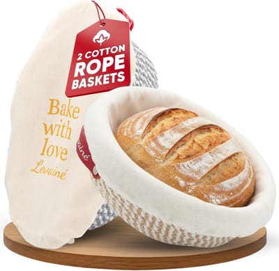 Rijsmanden Set - Brood Manden - Brood Bakken - Katoenen Touw - Ovaal Rond - Natuurlijk